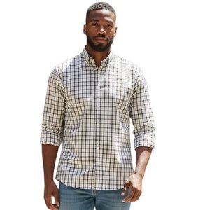 Tommy Hilfiger Men's Plaid Button Down Size 15 Shirt Dress Shirt 34-35 L/S